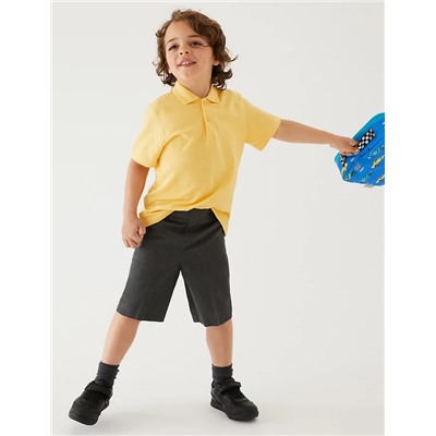 2pk Boys' Slim Leg Plus Fit School Shorts (4-14 Yrs)