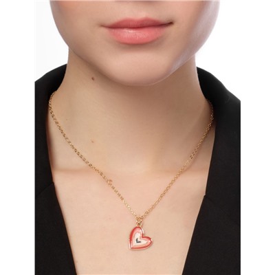 Кулон на цепочке «Сердце», иллюзия, цветной в золоте, 47 см