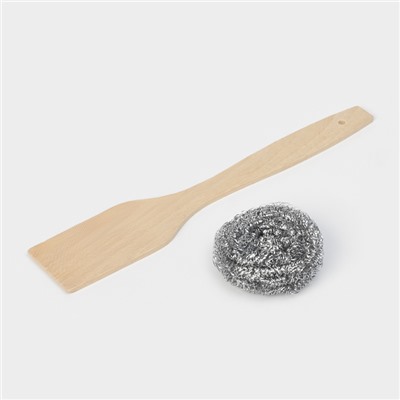 Сковорода блинная Wild Kitchen, d=24 см, лопатка и губка в комплекте, чугун