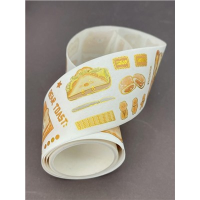 Декоративный скотч "Cute food", mix, шоу-бокс 24 шт.