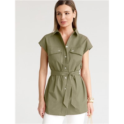 Блузка из легкого хлопкового поплина