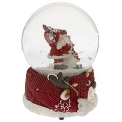 GAEM Фигурка декоративная "Дед Мороз" в стекл шаре (ключ,муз), L11 W10 H14 см