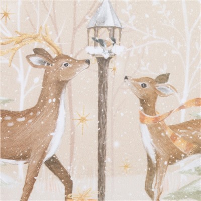 Комплект штор для кухни с подхватами Christmas forest 145×180 см-2 шт., габардин