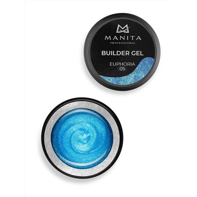Manita Professional Гель моделирующий для ногтей с хлопьями юки / Builder Gel Euphoria №05, 15 мл