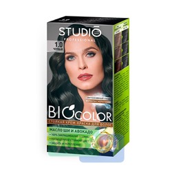 Крем-краска для волос STUDIO BIOcolor 1.0, Черный, 50/50/15 мл.