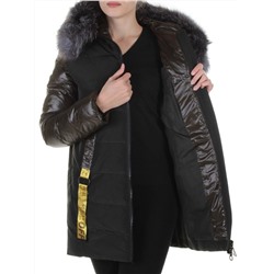 8186 DK. GREEN DK. GREEN Пальто женское с натуральным мехом Jarius
