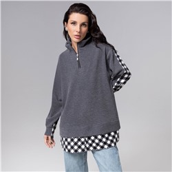 Свитшот с имитацией многослойности, Путешествие начинается (мокрый асфальт)