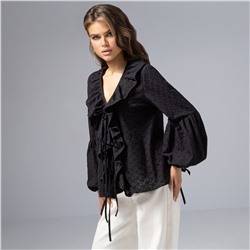 Блуза из хлопка, Пленительная грация (черная)