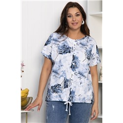 Блуза Велес (синяя) Б13758-20М