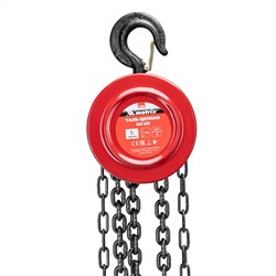 Таль цепная, 1 т, H подъема 2.5 м, расстояние между крюками 300 мм Matrix
