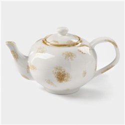 Заварочный чайник Доляна Organic Gold, 650 мл, фарфор, белый