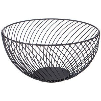 КОРЗИНА ДЛЯ ФРУКТОВ ЧЕРНАЯ 25,5*25,5*13 СМ (КОР=6ШТ)