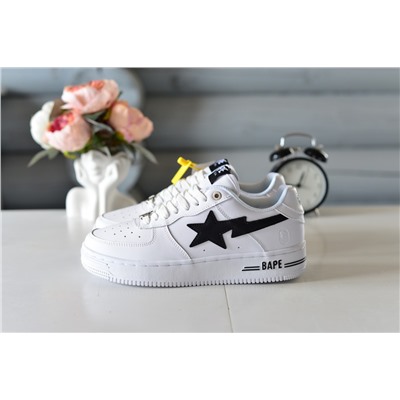 BAPE Court Sta Mist из натуральной белой кожи