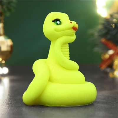 Фигурное мыло «Змейка Ёлочка» желтое, 55 г