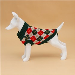 Свитер для животных «Шахматы», XL (ДС 34, ОШ 34, ОГ 32-51 см)