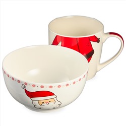 НАБОР ПОСУДЫ LEFARD "ДЕД МОРОЗ" 2 ПР. (КРУЖКА 360МЛ, САЛАТНИК 500МЛ)