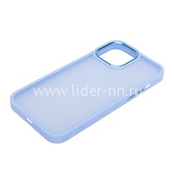 Задняя панель для  iPhone 13 Pro 6.1" Силикон прозрачный/матовый (сиреневая)