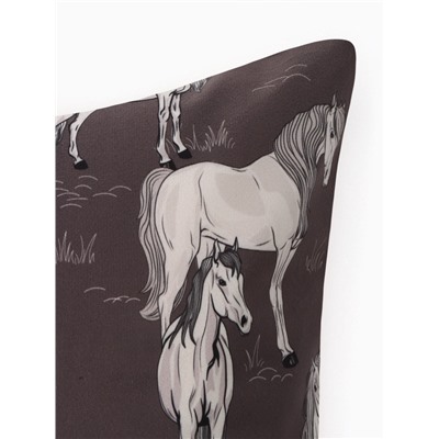 Наволочка декоративная «Этель. Black&White», 40×40 см, велюр