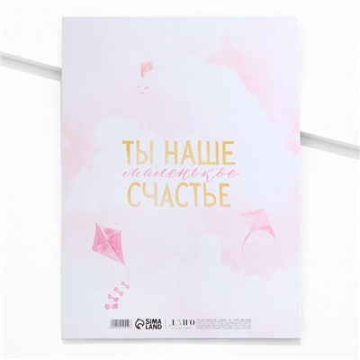 Папка для свидетельства о рождении «Ты наше счатье», 23.5×31.5 см.