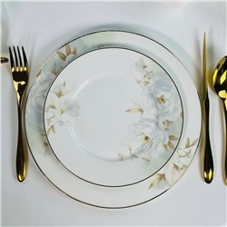 145-687 Набор из 6 тарелок 21,5см ЛИЛИАН в под.уп.(х10)Костяной фарфор