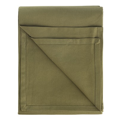 Скатерть из хлопка оливкового цвета из коллекции Essential, 170х170 см