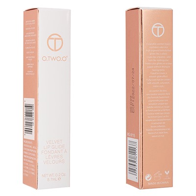 Жидкая помада O.TWO.O Rose Gold Velvet Lip Glide Fondant A Levres Velours № VLG 38 5.7 ml