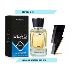 Beas M251 Carolina Herrera Bad Boy For Men edp 25 ml, Парфюм мужской Beas M251 создан по мотивам аромата Carolina Herrera Bad Boy