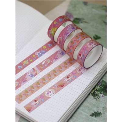 Набор клейкой ленты "Planet rabbit", mix, шоу-бокс 12 шт.