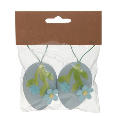 GAEM Набор из 2-х изделий декоративных подвесных "Яйцо пасхальное" (4*2*6), L10 W2 H12 см, 2в.