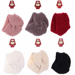 Повязка на голову теплая "Winter Turban", микс 6 цветов, 22*19см (Подвес Кокетка - Зима)
