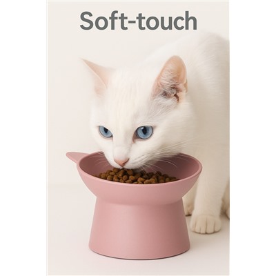 Миска для животных КИСА  0,2л, Soft-touch, лавандовый