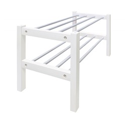 Полка для обуви Альберо SHT-SR9
                        беленый / алюм.металлик