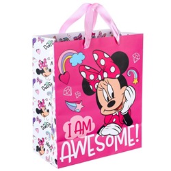 Пакет ламинированный "I am awesome!", Минни Маус, 23х27х11,5 см