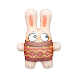 Антистрессовая игрушка Заяц в жилетке (арт.22аси19ив)