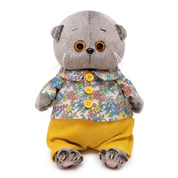 Мягкая игрушка "Кот Басик BABY в рубашке и штанишках" (20 см)