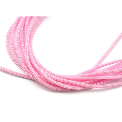 Шнур для плетения шелковый 1мм цв.розовый, 100м