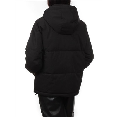 S24-268 BLACK Куртка демисезонная женская (100 гр. холлофайбер)