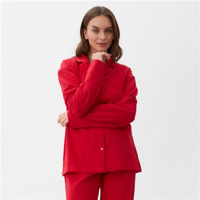 Пижама женская (рубашка и брюки) KAFTAN "Basic" р.40-42, красный