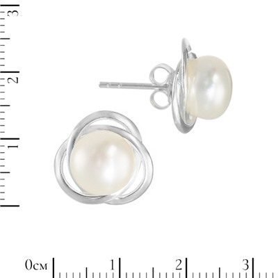 Серьги 'Космо' с жемчугом ТРС.600ЖБN