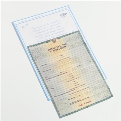 Папка для свидетельства о рождении, А5 «Коллаж»