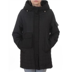9608 BLACK Куртка стеганная демисезонная женская (100 гр. синтепон)