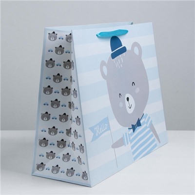 Пакет подарочный ламинированный, упаковка, «Hello», XL 49×40×19 см