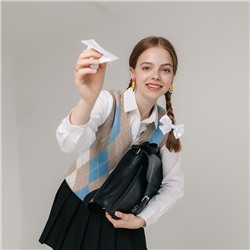 Серьги из дерева «Школа» карандаши, цветные в серебре