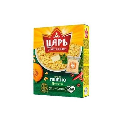 ЦАРЬ Крупа пшено в вар.пак 400гр в КОР