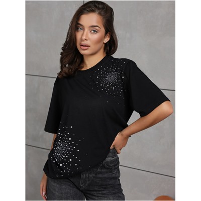 Футболка "Иней" черный женская