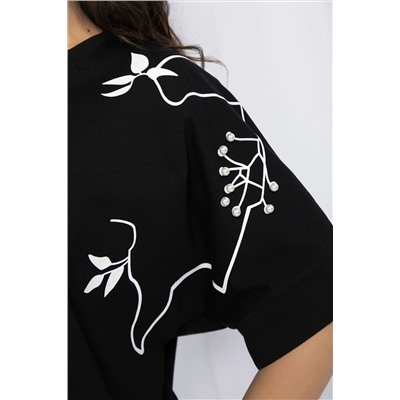 Блуза Ампир (черная) Б13168-20М