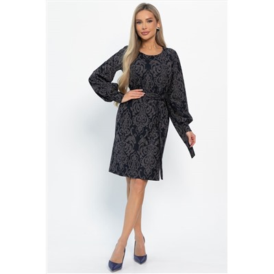 Платье Шарли (черно-коричневое) П14861-18М