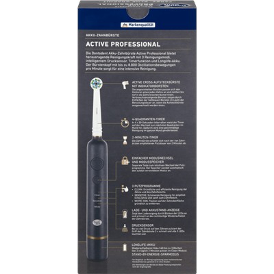 Dontodent Elektrische Zahnbürste Active Professional Аккумуляторная зубная щетка Active Professional, 1 шт