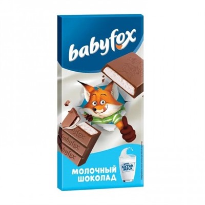 Шоколад молочный BabyFox 90 г/KDV