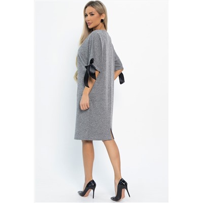 Платье с бантами Кайла (серое) П14873-10М